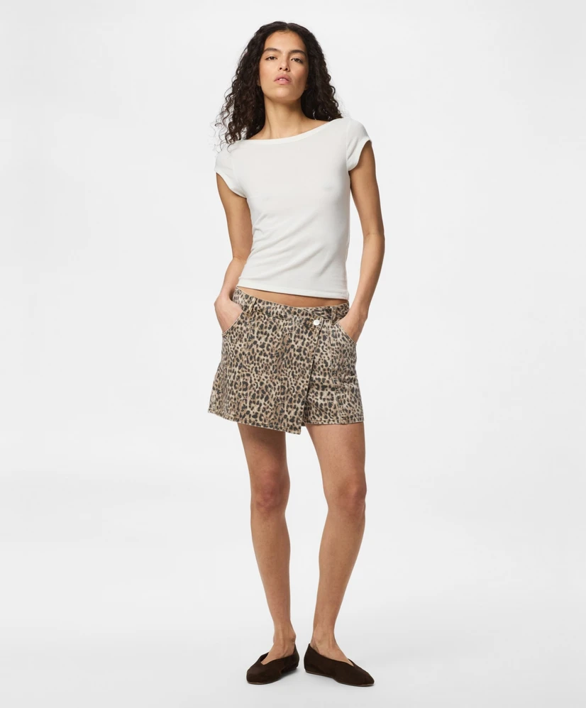 PIECES Short PCSALUME MW DENIM SKORT