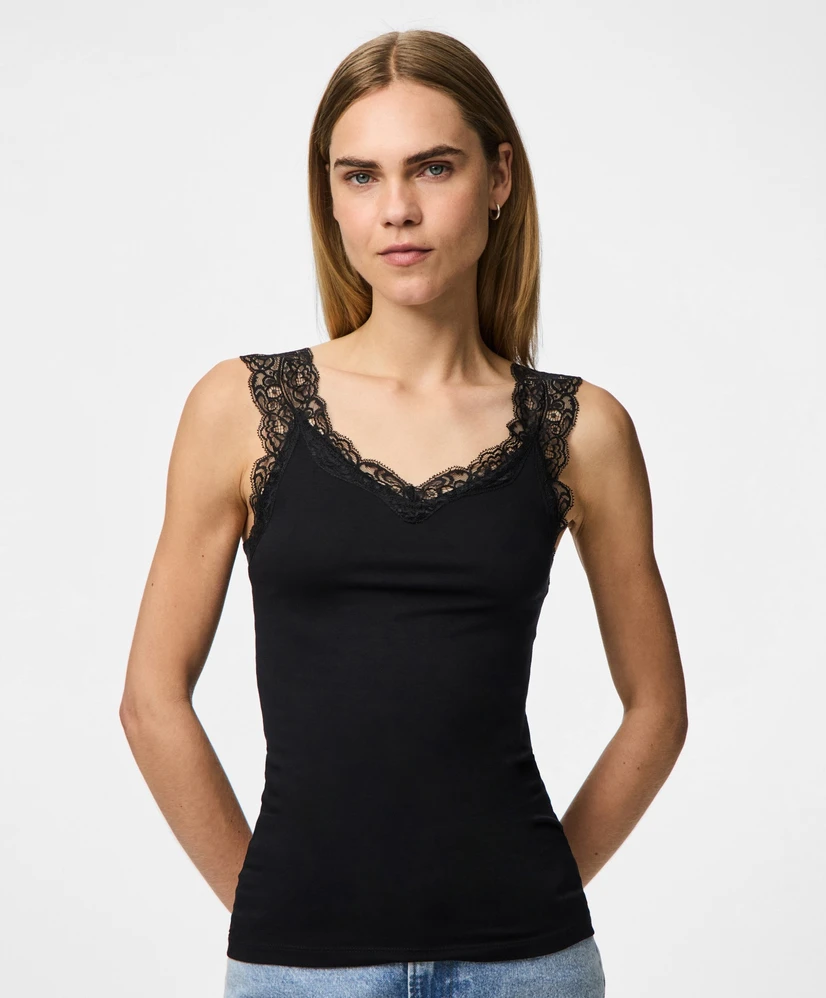PIECES Top Barbera Lace