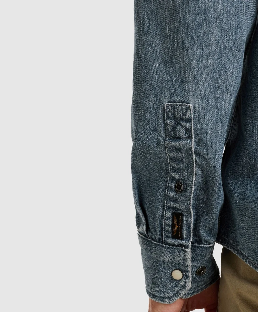 PME Legend Overhemd Denim Regular Fit