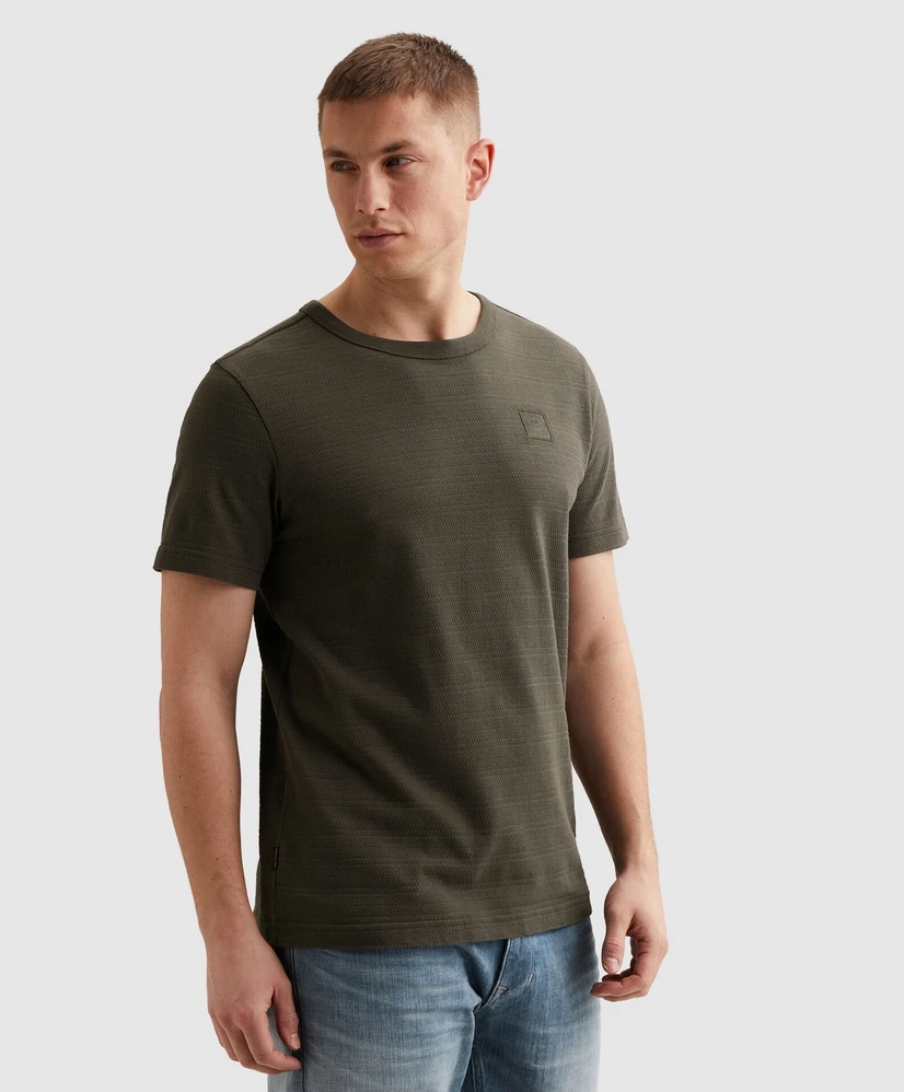 PME Legend T-shirt Jacquard Gestreept