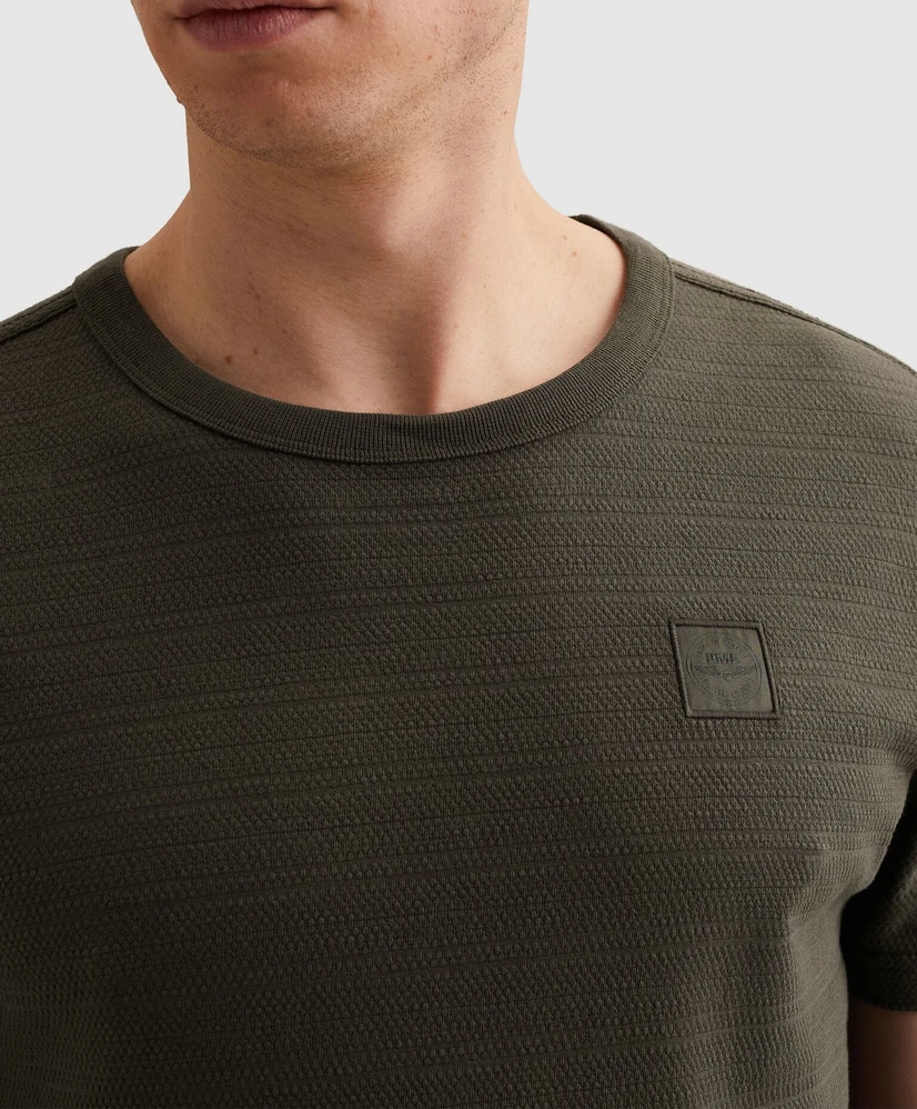 PME Legend T-shirt Jacquard Gestreept