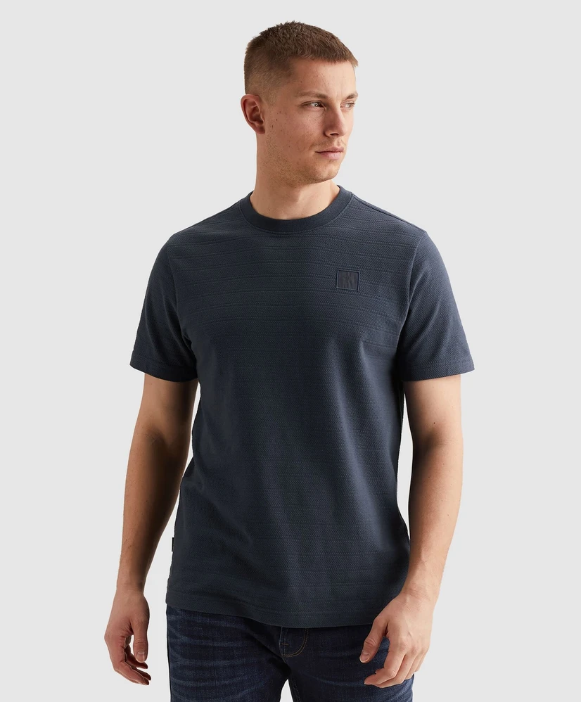 PME Legend T-shirt Jacquard Gestreept
