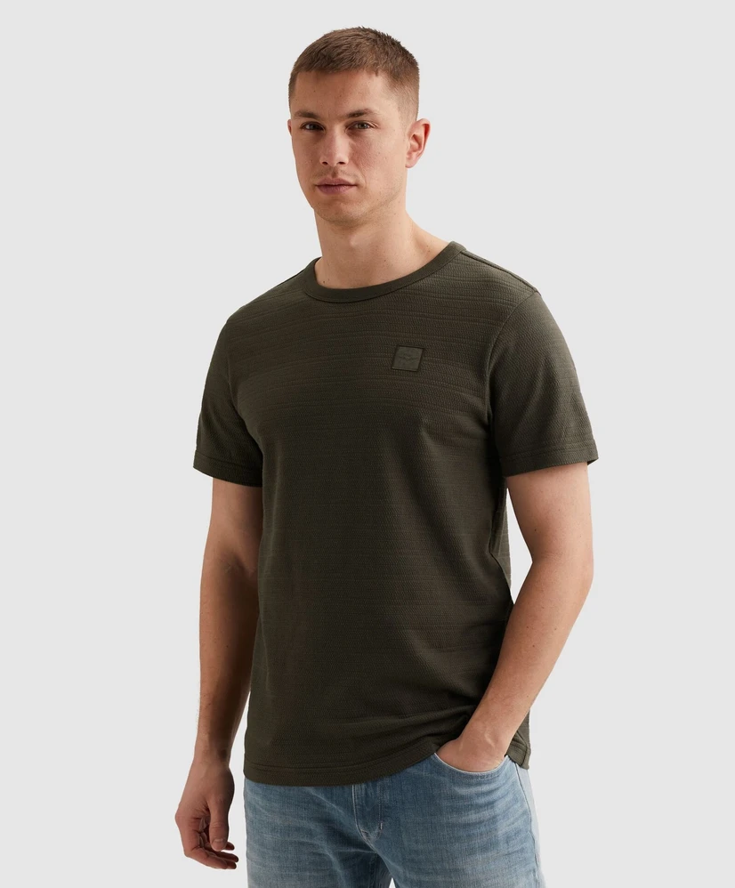 PME Legend T-shirt Jacquard Gestreept