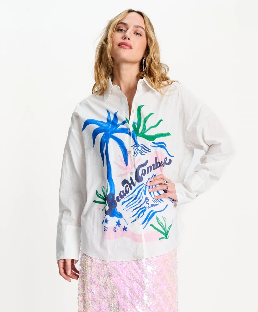 POM Amstedam Blouse Poplin Beachcomber