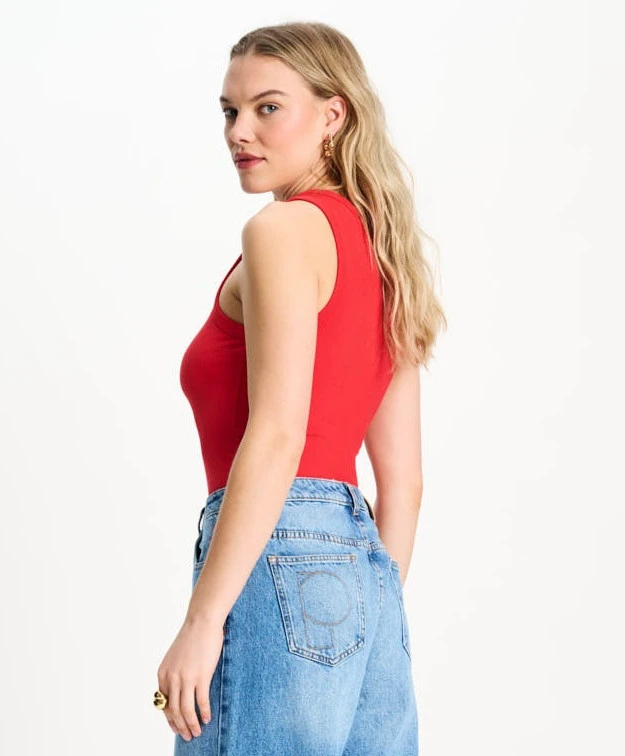 POM Amsterdam Tanktop Rib Bloom