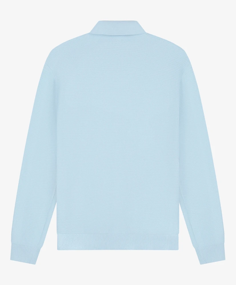 Pure Path Knitted Polo Embroidered Structure