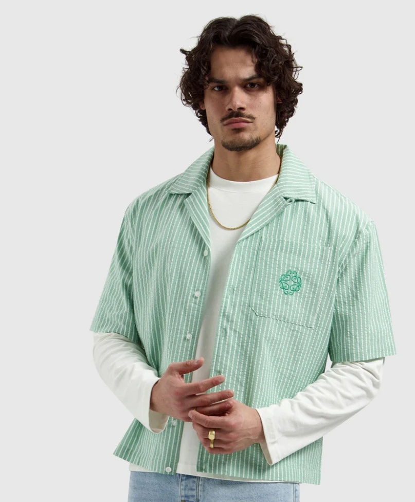 Pure Path Overhemd Striped Cotton