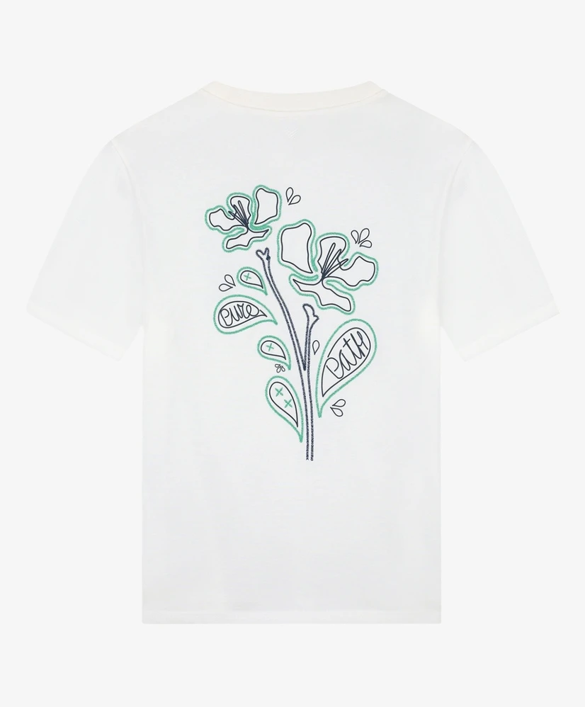Pure Path T-shirt Embroidered Flower