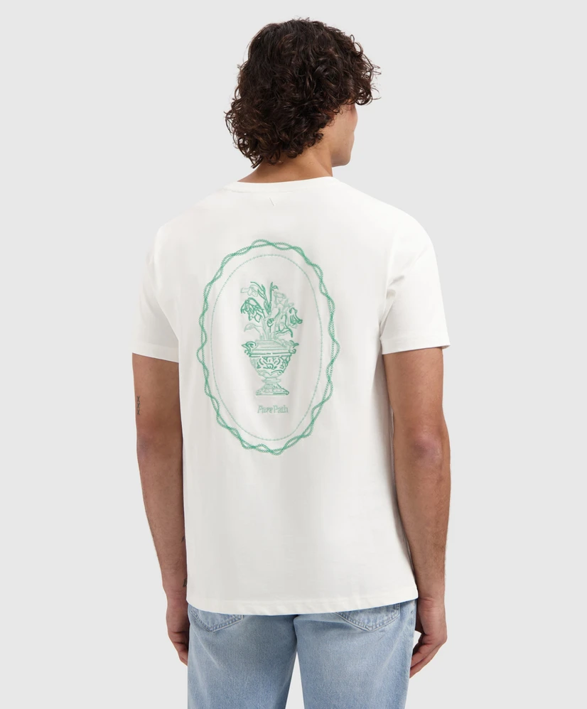 Pure Path T-shirt Embroidered Vase