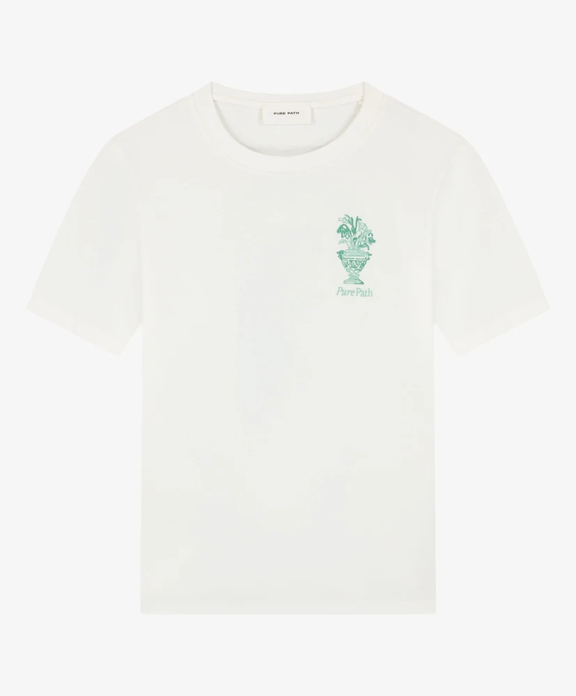 Pure Path T-shirt Embroidered Vase