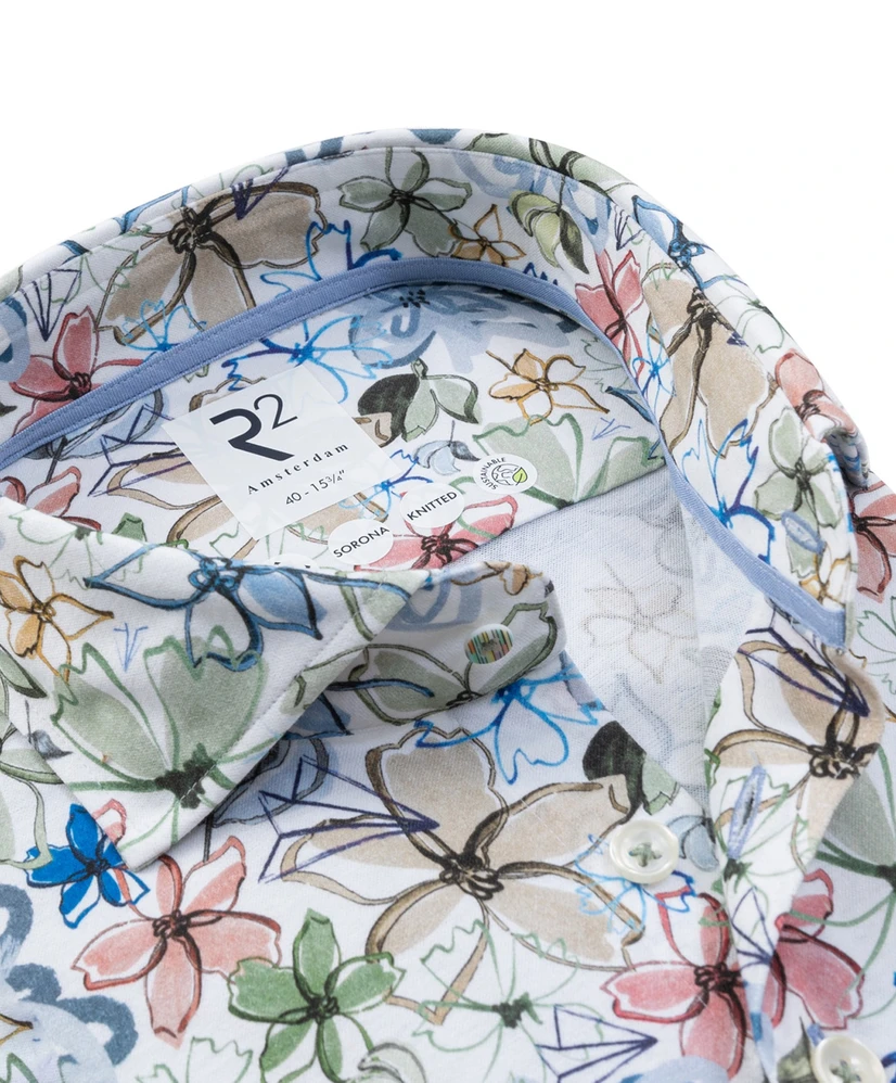 R2 Amsterdam Overhemd Bloemenprint