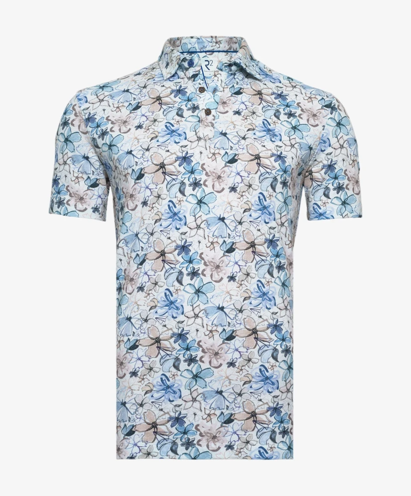 R2 Amsterdam Polo Bloemenprint