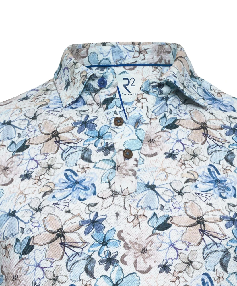 R2 Amsterdam Polo Bloemenprint