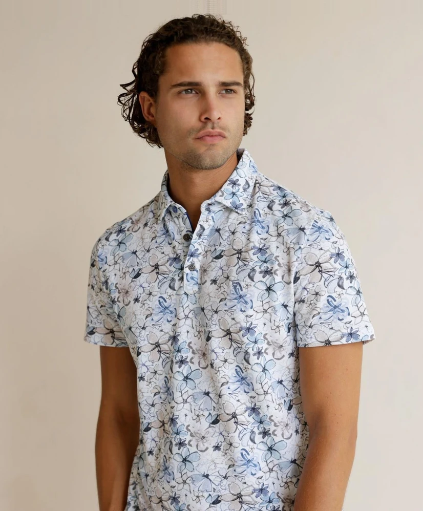 R2 Amsterdam Polo Bloemenprint