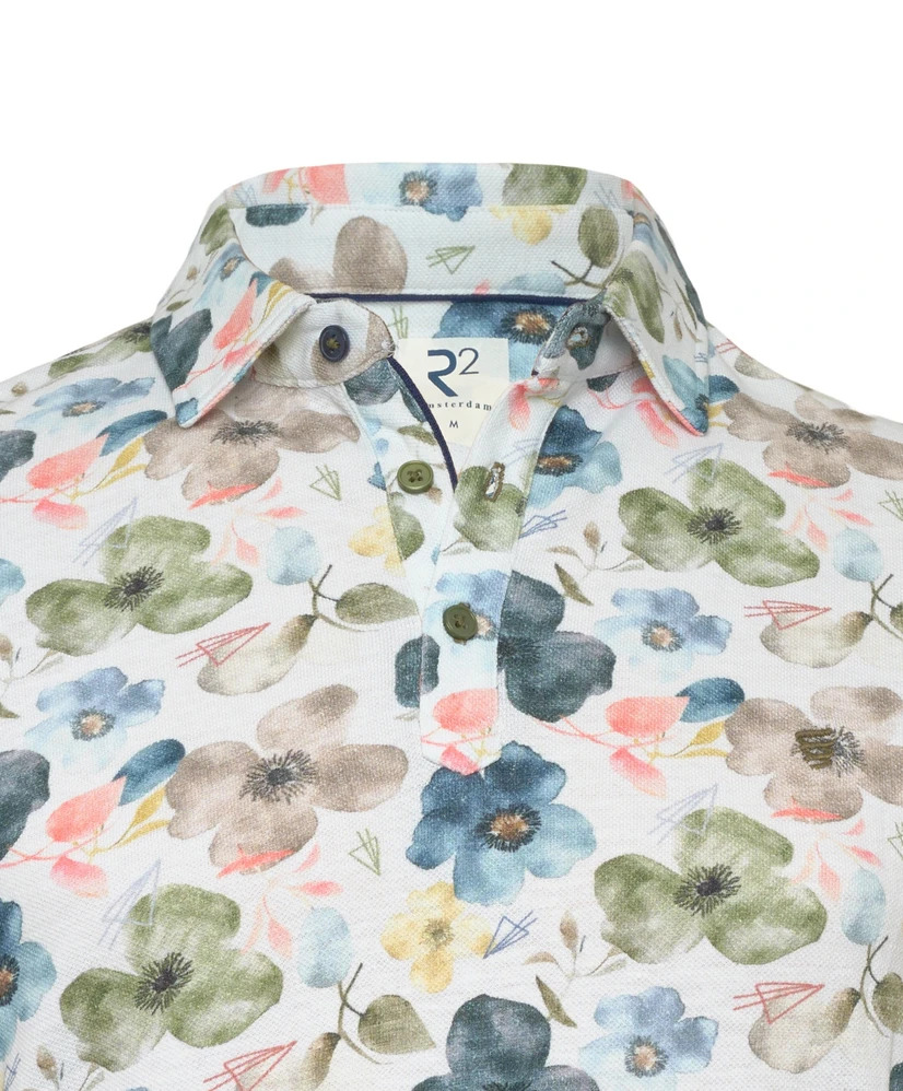 R2 Amsterdam Polo Bloemenprint