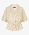 Red Button Blouse Drew Drawstring
