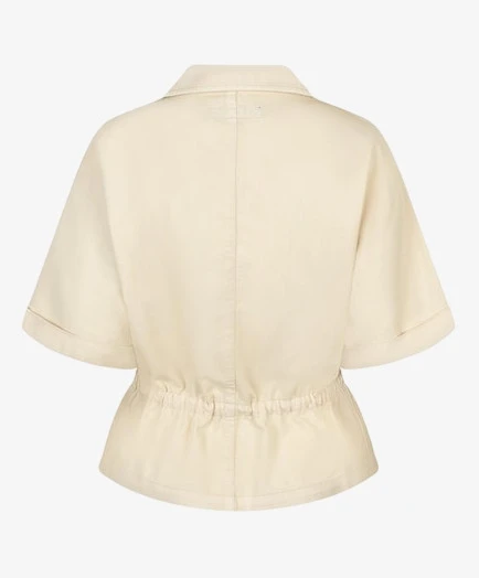 Red Button Blouse Drew Drawstring