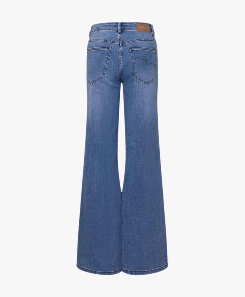 Red Button Flared Jeans Brielle