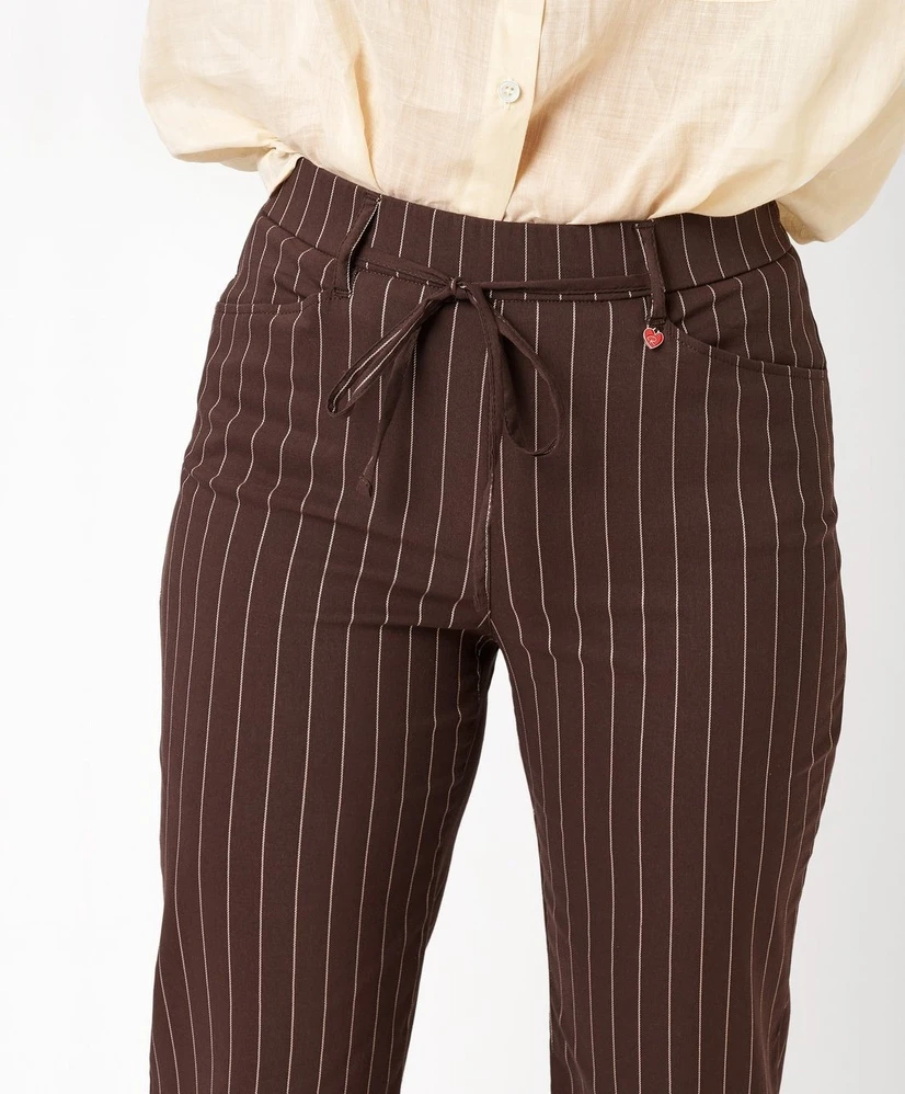 RELAXED by TONI Broek 7/8 Striped Scarlet