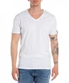 Replay Jeans T-Shirt V-Hals Wit