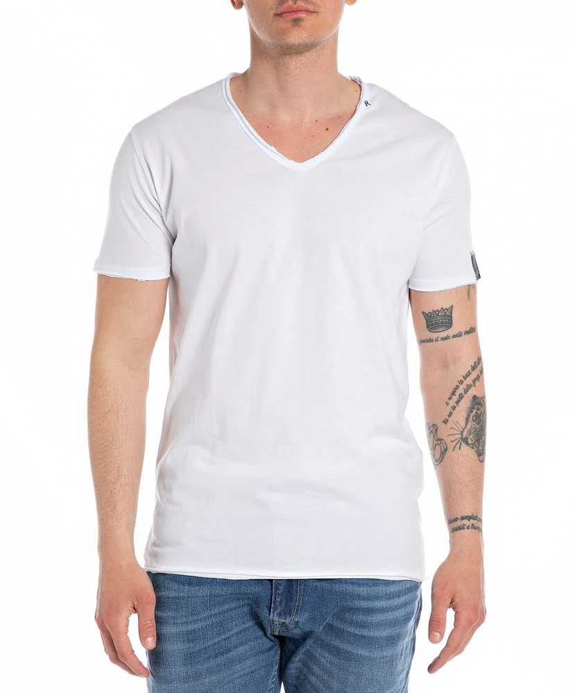 Replay Jeans T-Shirt V-Hals Wit