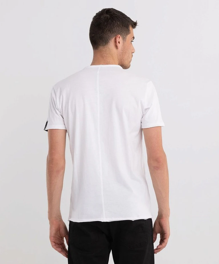 Replay Jeans T-Shirt V-Hals Wit