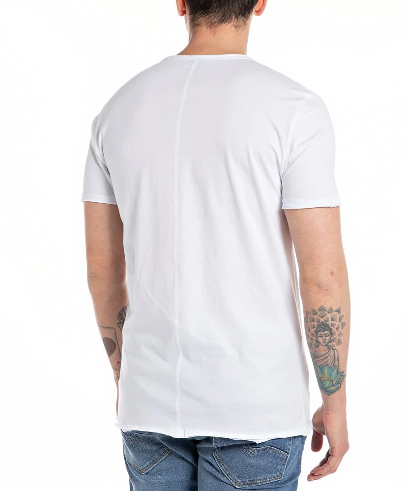 Replay Jeans T-Shirt V-Hals Wit