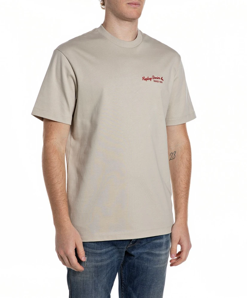 Replay T-shirt Lettering Embroidery