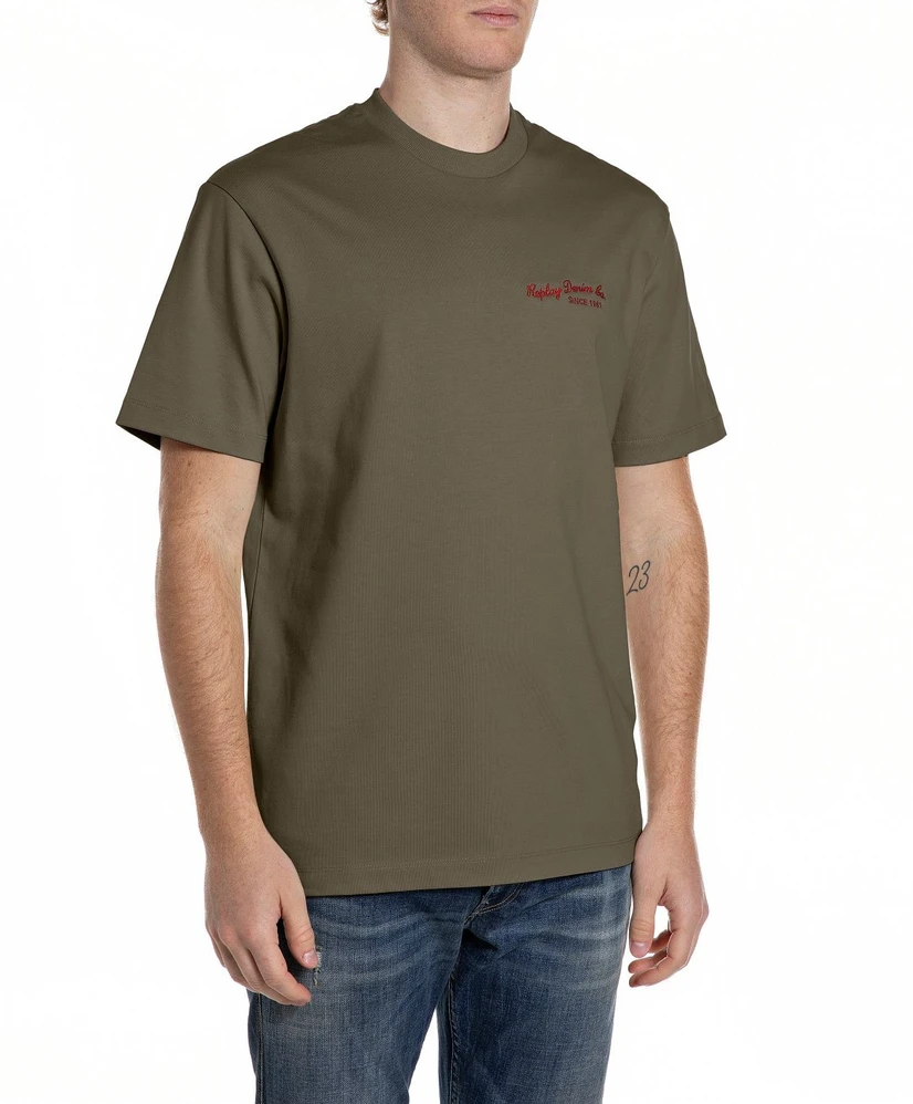 Replay T-shirt Lettering Embroidery
