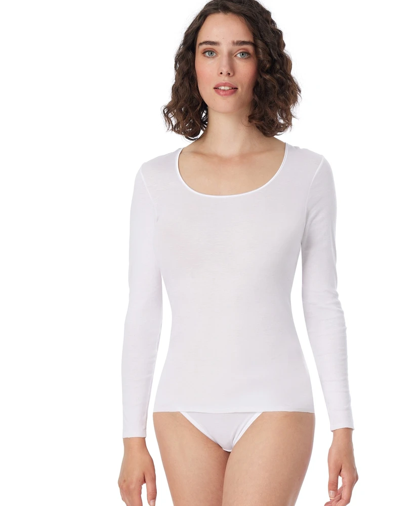 Schiesser Longsleeve Luxury Wit