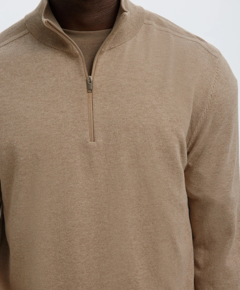 Selected Men Half Zip Trui Berg