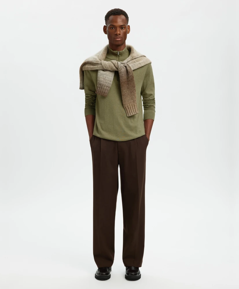 Selected Men Half Zip Trui Berg