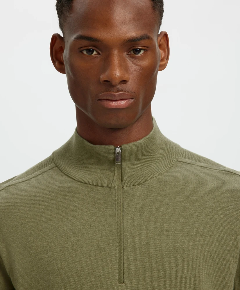 Selected Men Half Zip Trui Berg