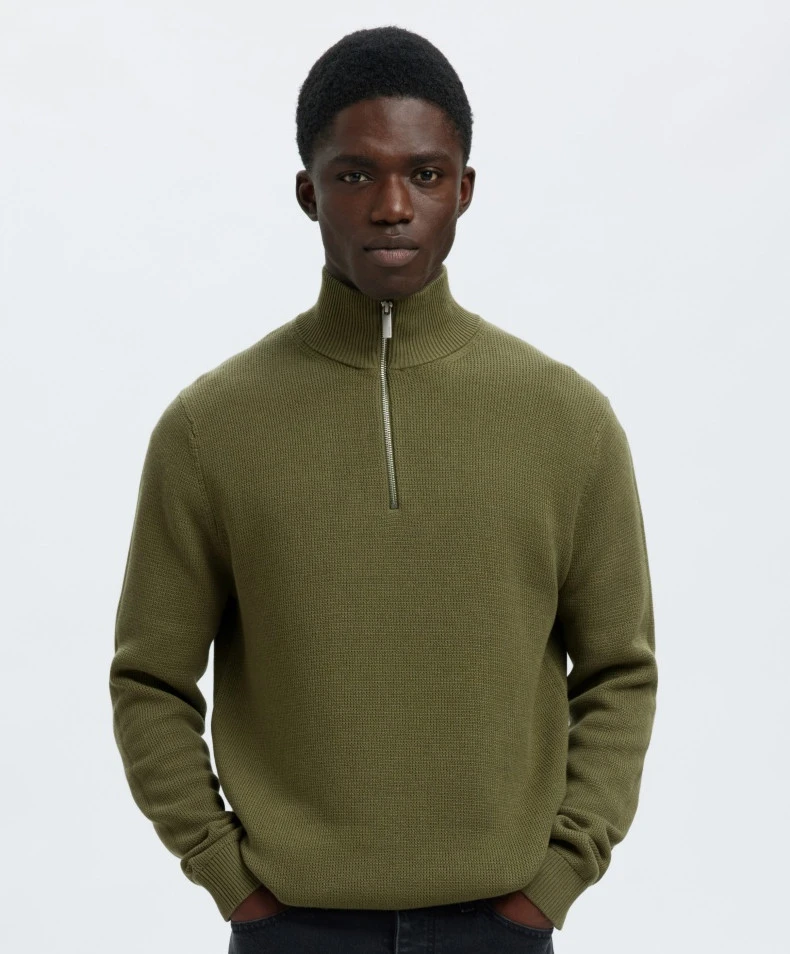 Selected Men Half Zip Trui Dane
