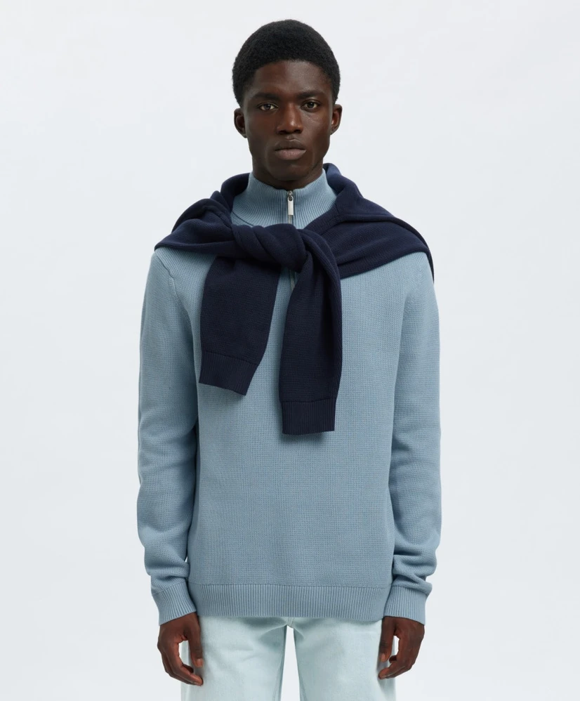 Selected Men Half Zip Trui Dane