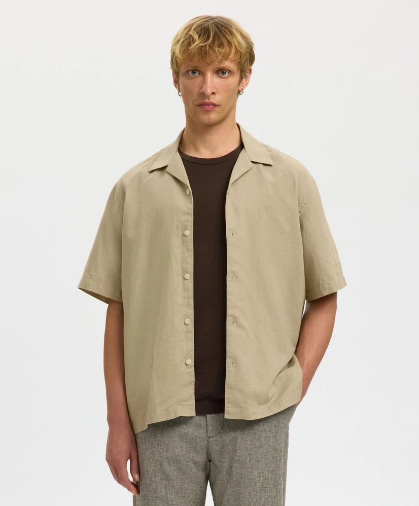 Selected Men Overhemd Linnenmix
