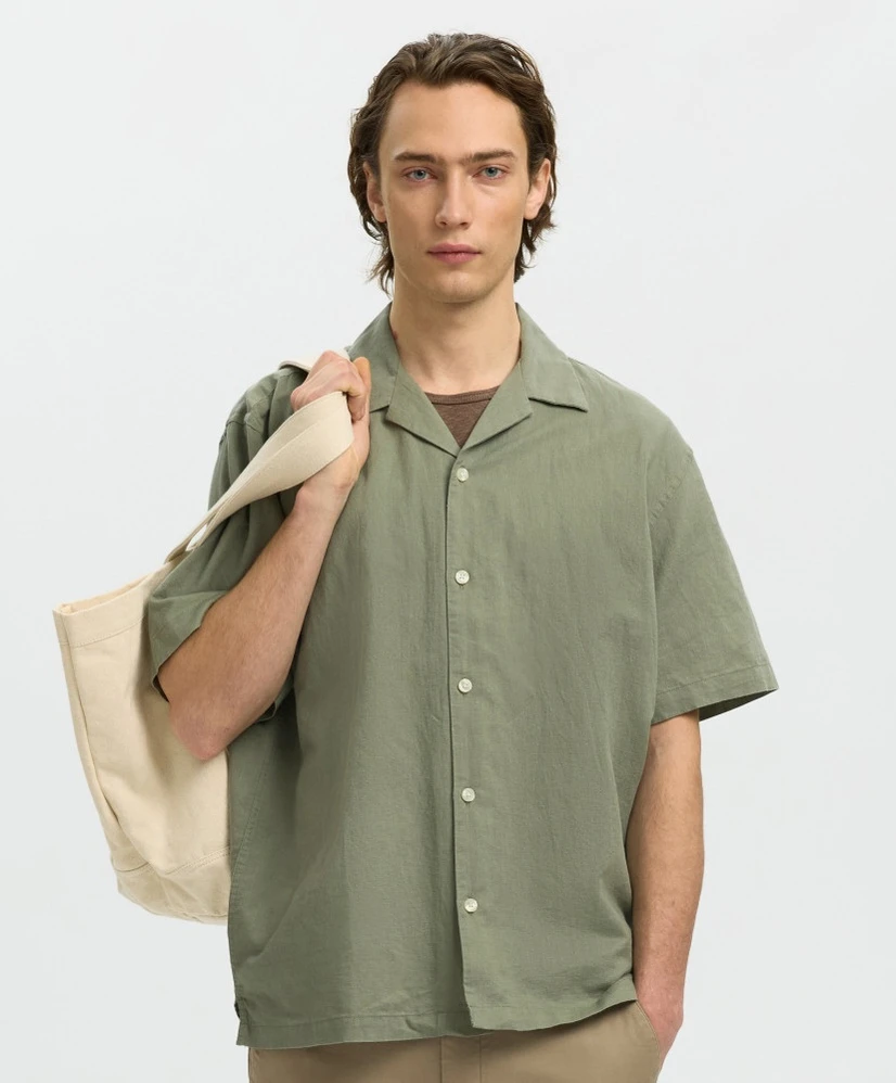 Selected Men Overhemd Linnenmix