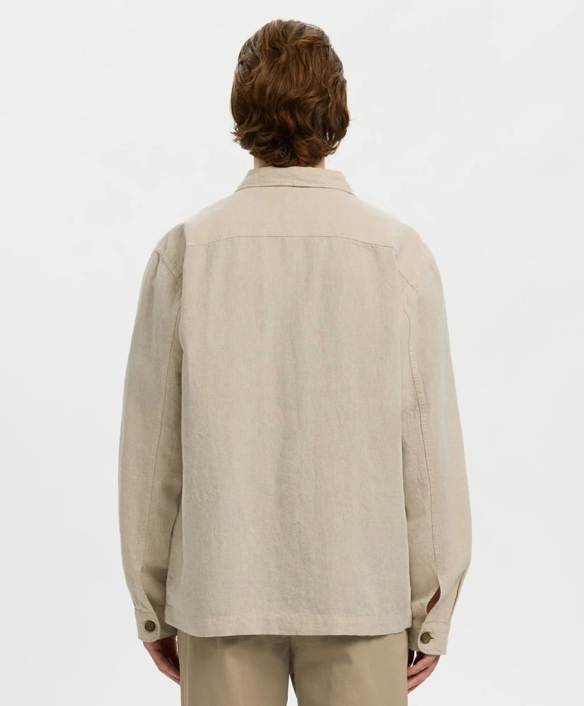 Selected Men Overshirt Linnenmix