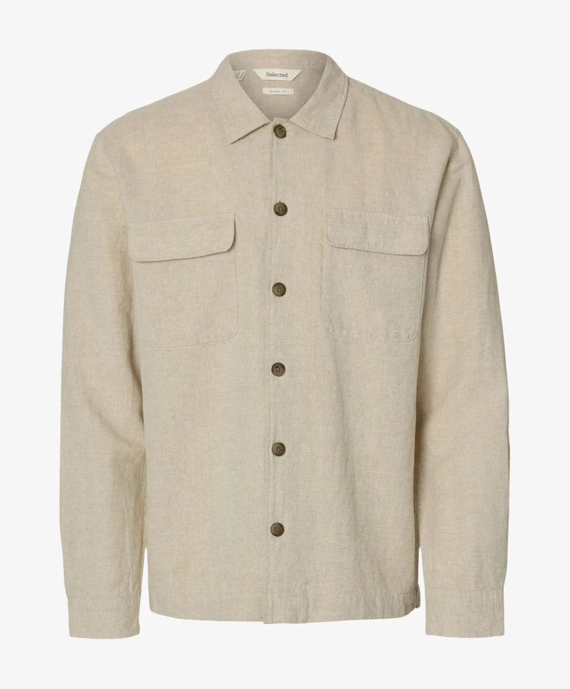 Selected Men Overshirt Linnenmix