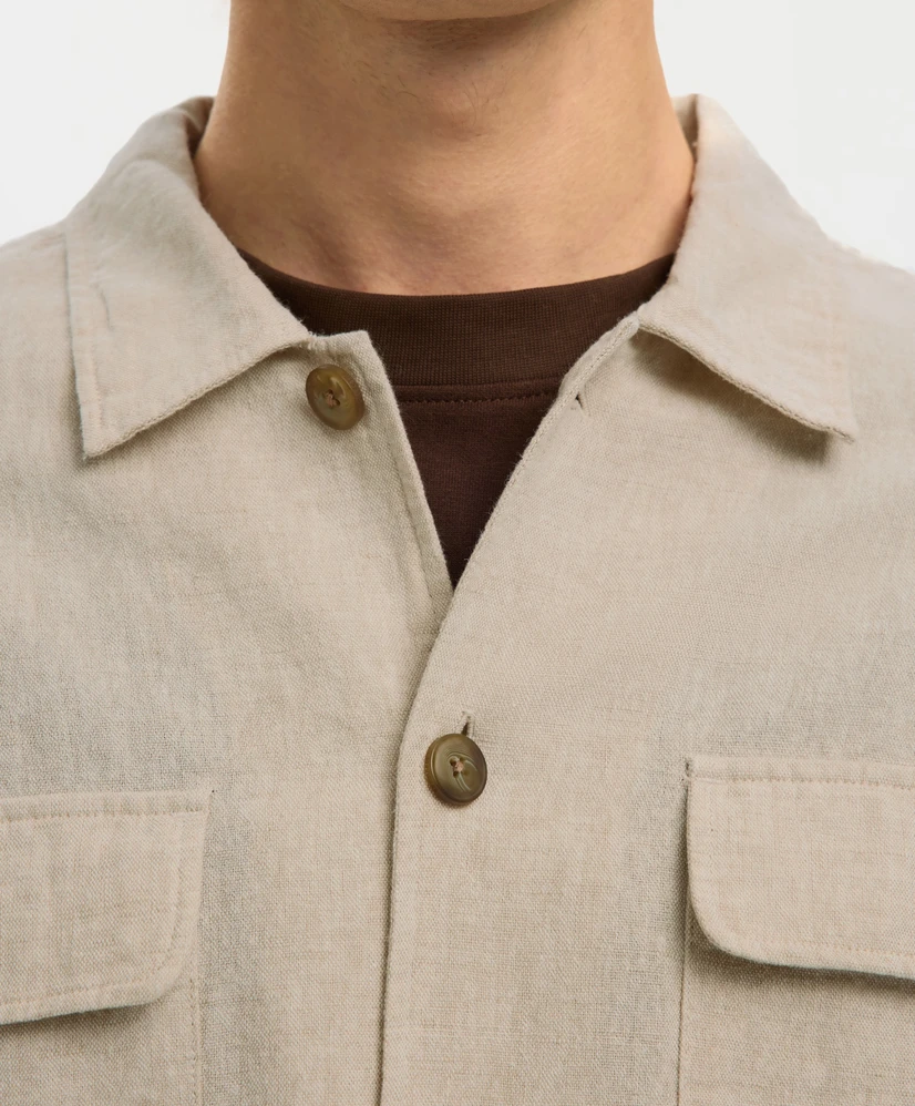 Selected Men Overshirt Linnenmix