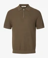 Selected Men Polo Zip Structure