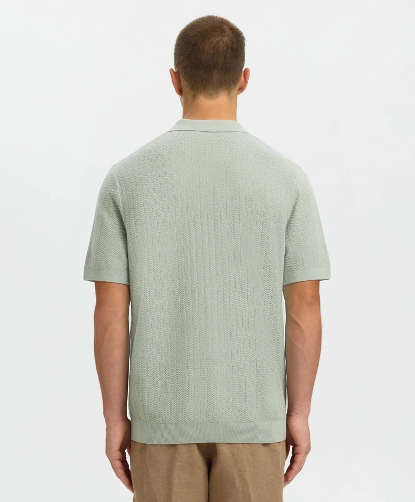 Selected Men Polo Zip Structure