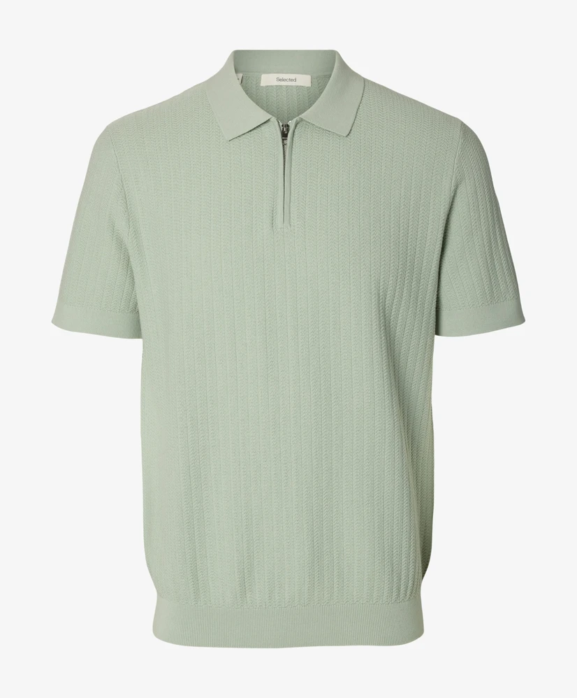 Selected Men Polo Zip Structure
