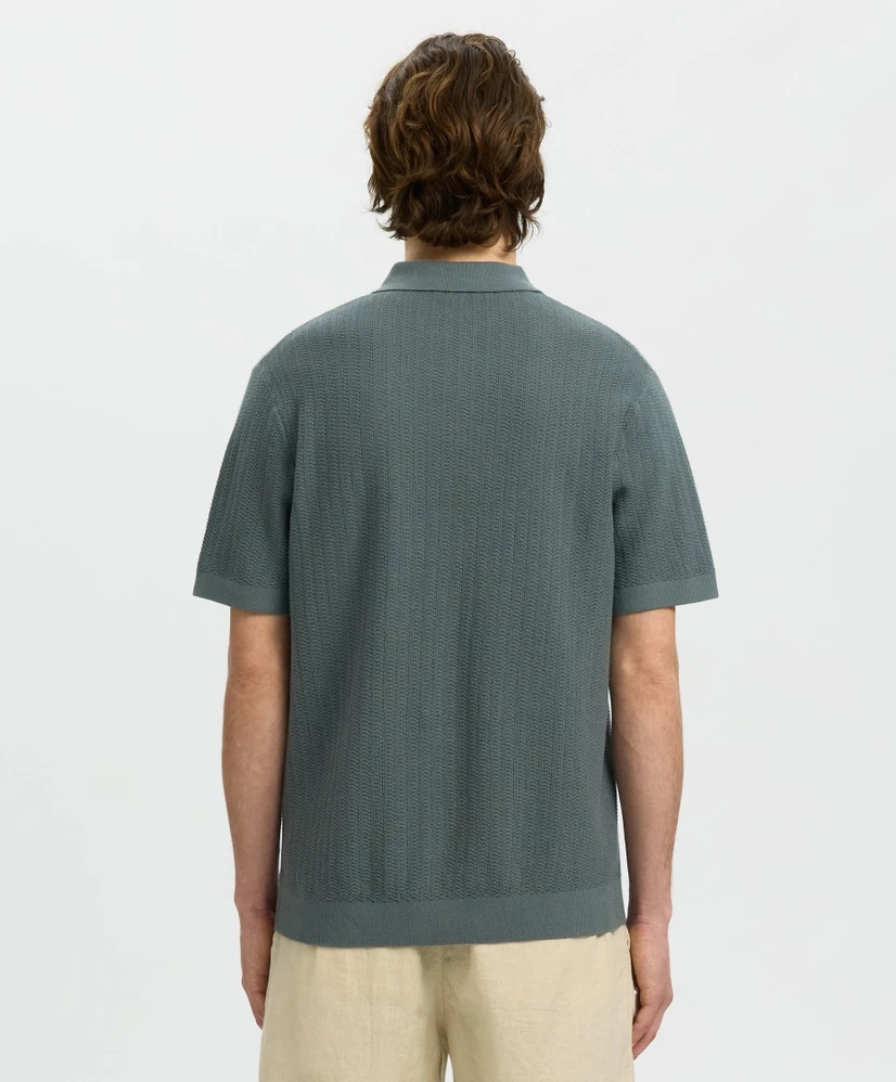 Selected Men Polo Zip Structure