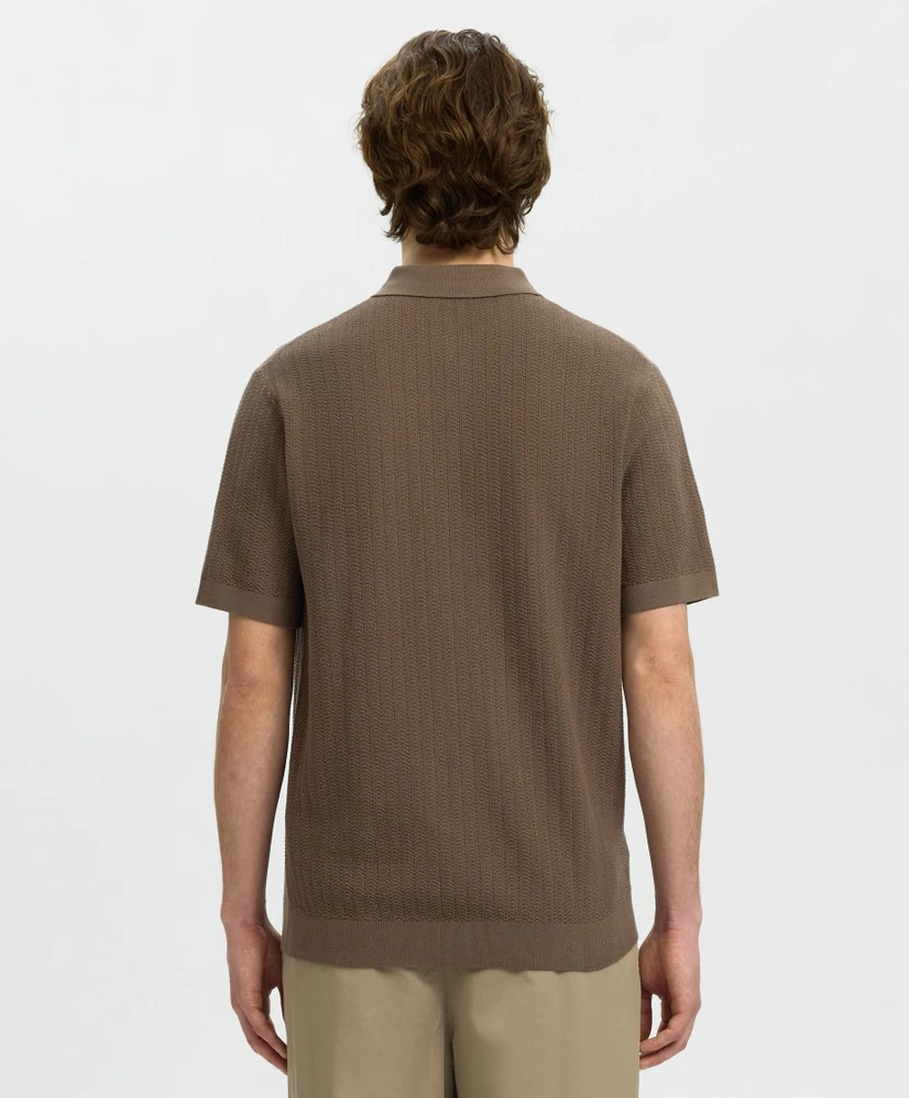 Selected Men Polo Zip Structure