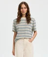 Selected Women T-shirt Gestreept