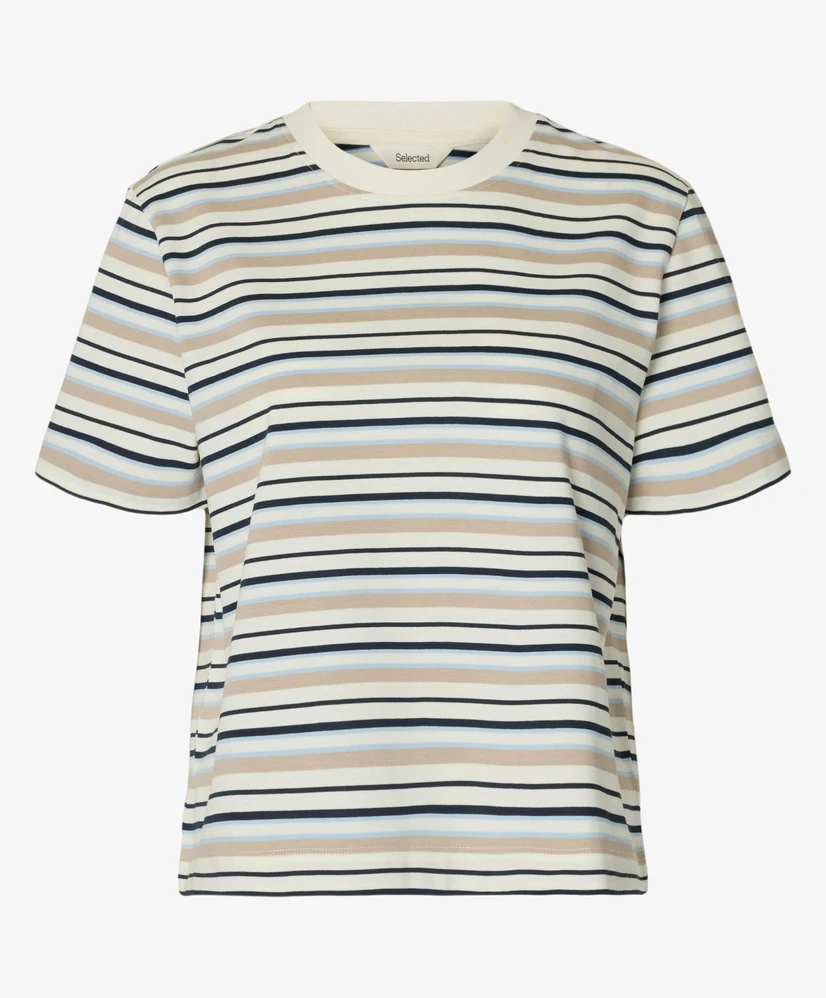 Selected Women T-shirt Gestreept