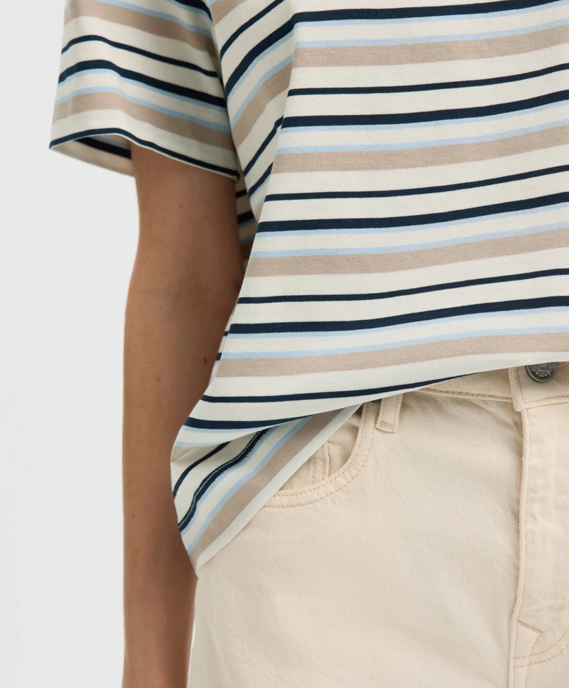 Selected Women T-shirt Gestreept