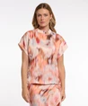 Short sleeve top with high neck