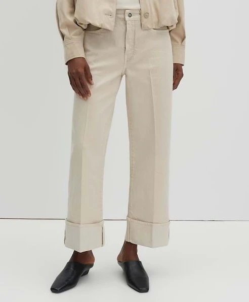someday Jeans 7/8 Wide Leg Corah Turn Up Sleek